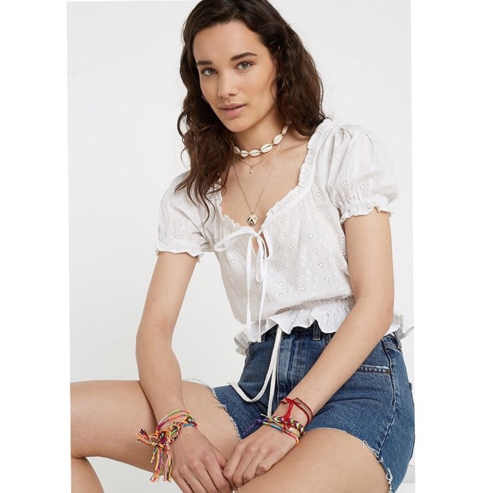 UO Riley Broderie Blouse